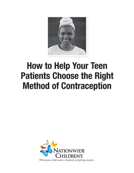 Help Your Teen Patients Choose the Right Contraception