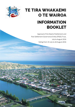 Information Booklet Te Tira Whakaemi O Te Wairoa