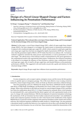 Design of a Novel Linear Shaped Charge and Factors Influencing Its