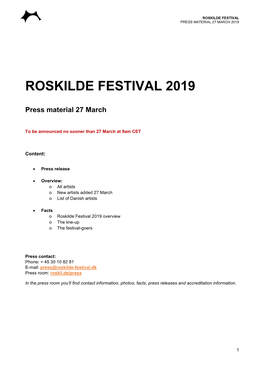 Roskilde Festival 2019