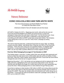 Iconic Coca-Cola Red Cans Turn Arctic White
