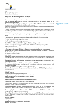 Linjetal "Värderingarnas Europa"