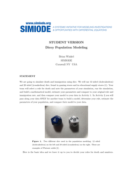 STUDENT VERSION Dicey Population Modeling