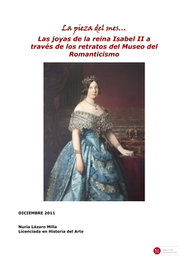 La Pieza Del Mes… Las Joyas De La Reina Isabel II a Través De Los Retratos Del Museo Del Romanticismo