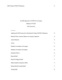 An IAD Approach to COVID-19 on Campus.Pdf