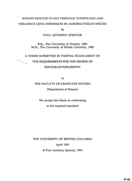 Wound Induced Plant Phenolic Compounds And