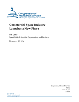 Commercial Space Industry Launches a New Phase