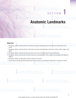 Anatomic Landmarks © Jones & Bartlett Learning, LLC © Jones & Bartlett Learning, LLC NOT for SALE OR DISTRIBUTION NOT for SALE OR DISTRIBUTION