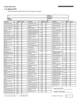 JS Waters PTA Food Lion 5%