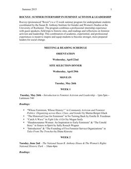 Syllabus Were Developed with the Assistance of the Moxie Project at Duke University and Beth Bartlett, Phd at the University of Minnesota