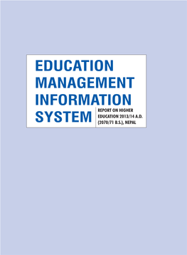 EDUCATION MANAGEMENT INFORMATION SYSTEM / Report on Higher Education 2013/14 A.D