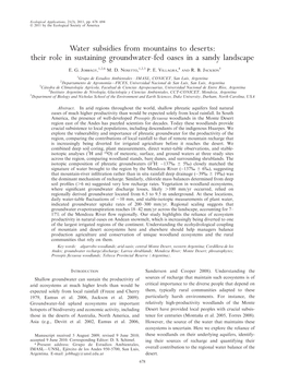 Water Subsidies from Mountains to Deserts: Their Role in Sustaining Groundwater-Fed Oases in a Sandy Landscape