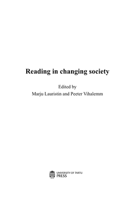 Reading in Changing Society