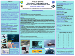 Under Ice Research: International Polar Diving Workshop