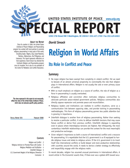 Religion in World Affairs Indonesia