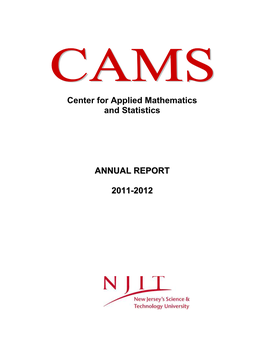 Center for Applied Mathematics and Statistics ANNUAL REPORT 2011