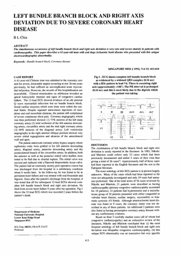Left Bundle Branch Block and Right Axis Deviation Due to Severe Coronary Heart Disease