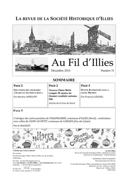 Au Fil D'illies DEC 2016 N°31.Pub