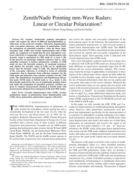 Linear Or Circular Polarization? Michele Galletti, Dong Huang, and Pavlos Kollias