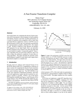 A Fast Fourier Transform Compiler Бгведзжгизбей