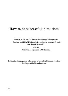How to Be Successful in Tourism
