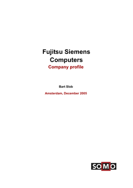 Company Profile Fujitsu Siemens Computers