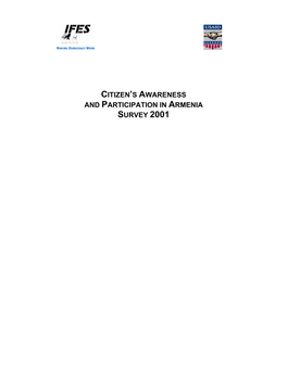 Citizen's Awareness and Participation in Armenia