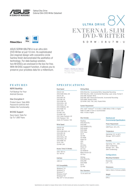 External Slim DVD-Writer Datasheet