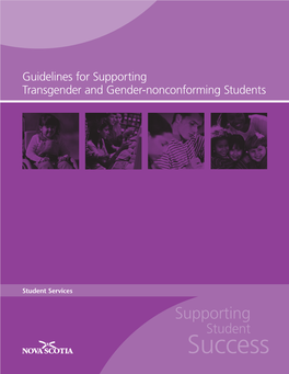 Guidelines for Supporting Transgender and Gender-Nonconforming Students