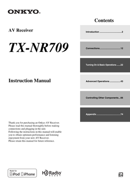 TX-NR709 Connections
