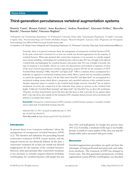 Third-Generation Percutaneous Vertebral Augmentation Systems