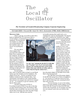 October 2020 Local Oscillator