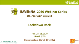 2020 Webinar Series Lockdown Rock