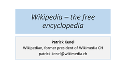 Wikipedia – Das Projekt