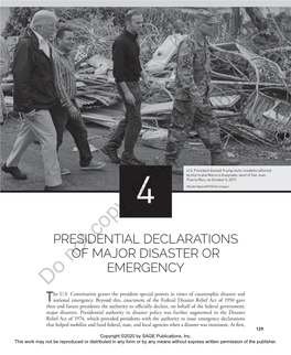CHAPTER 4: Presidential Declarations of Major Disaster Or Emergency