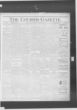 Courier Gazette: Tuesday, September 13, 1892