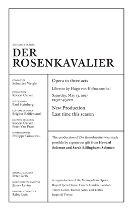 Der Rosenkavalier