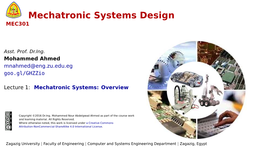 Mechatronic Systems Design MEC301
