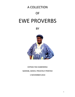 Ewe Proverbs By