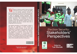 Election Security: Stakeholders' Perspectives