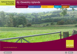 63. Oswestry Uplands Area Profile: Supporting Documents