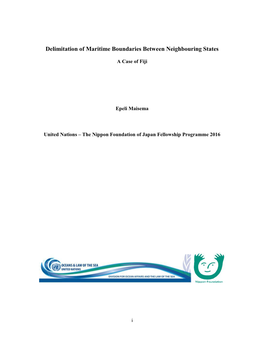 Delimitation of Maritime Boundaries Between Neighbouring States