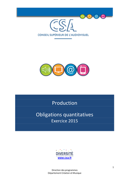 Production : Obligations Quantitatives (Exercice 2015)
