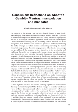 Conclusion: Reflections on Abbott's Gambit—Mantras, Manipulation