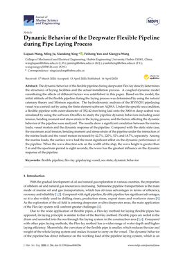 Dynamic Behavior of the Deepwater Flexible Pipeline During Pipe Laying Process