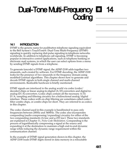 Dual-Tone Multi-Frequency Coding 14