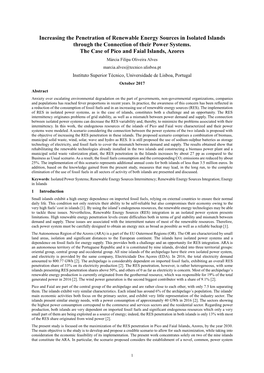 Increasing the Penetration of Renewable Energy Sources in Isolated Islands Through the Connection of Their Power Systems