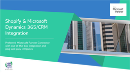 Shopify & Microsoft Dynamics 365/CRM Integration