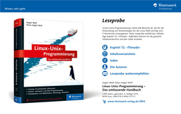 Linux-Unix-Programmierung – Das Umfassende Handbuch 1.435 Seiten, Gebunden, 4