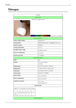 Nitrogen 1 Nitrogen